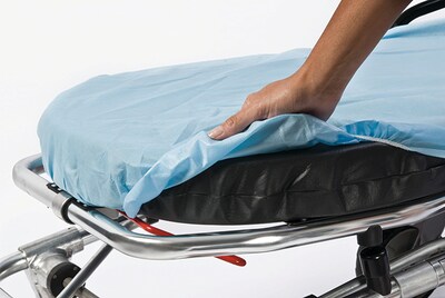 Graham Medical SnugFit® Fitted Sheet, Large Barrier, 40" x 89", Blue, 5/Bag, 5 Bag/Case (54311)