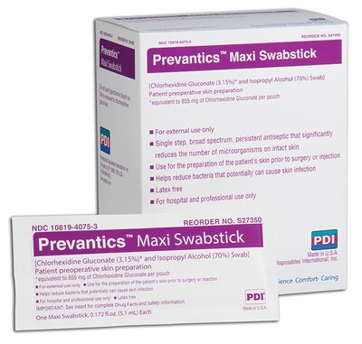 PDI® Maxi Swabstick, 3.25" x 8", 30/Box (S41950)