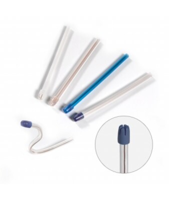 Crosstex International Saliva Ejector, Non-Removable Tip, Advantage, Clear/Blue, 100/bg, 10 bg/cs (ZCBI)