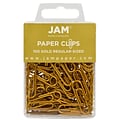 JAM Paper Small Paper Clips, Gold, 3 Packs of 100 (21832058B)