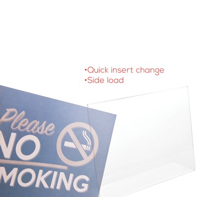 Deflect-O Classic Image Sign Holder, 11" x 8.5", Clear Plastic (66701)