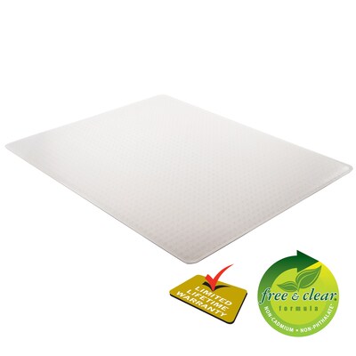 Deflect-O ExecuMat? Carpet Chair Mat, 46" x 60'', High-Pile, Clear (CM17443F)