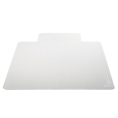 Deflect-O DuraMat Carpet Chair Mat with Lip, 45" x 53'', Low-Pile, Clear (DEFCM13233)