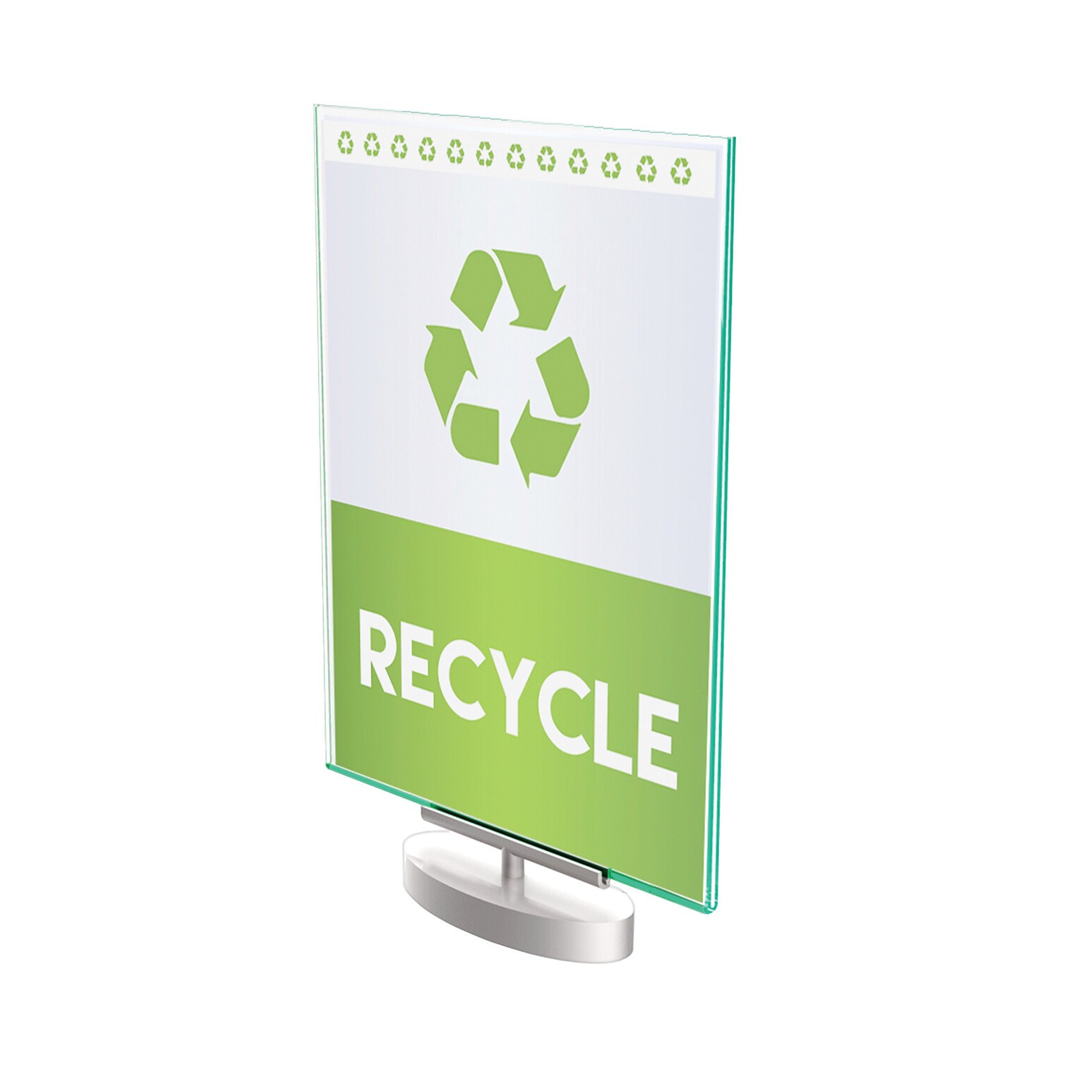 Deflect-O Superior Image Document Holder, 8.5 x 11, Vertical, Table Top, Silver/Clear Acrylic (691590)