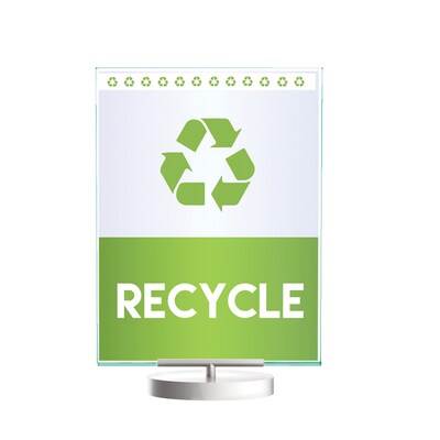 Deflect-O Superior Image Document Holder, 8.5" x 11", Vertical, Table Top, Silver/Clear Acrylic (691590)