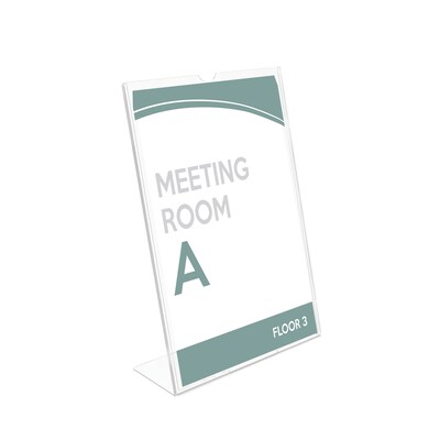 Deflect-O Document Holder, 8.5" x 11", Vertical, Table Top, Clear Plastic (DEF590101)