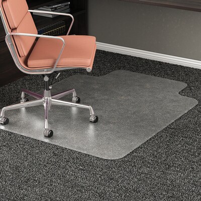 RollaMat™ Studded Beveled Mat for Medium Pile Carpet, 45 x 53, Clear