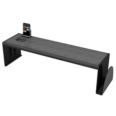 Deflecto Heavy Duty Plastic Desktop Shelf, Black (DEF39404)