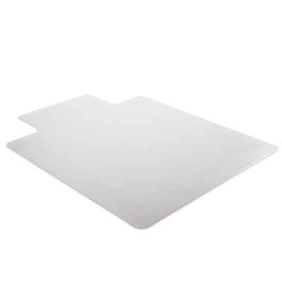 Deflecto Chair 48''x36'' Vinyl Chair Mat for Carpet, Rectangular w/Lip (DEFCM14113COM)