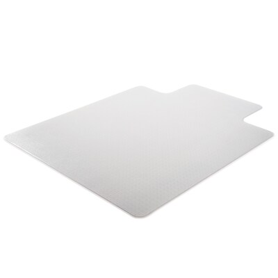 Deflecto Chair 48''x36'' Vinyl Chair Mat for Carpet, Rectangular w/Lip (DEFCM14113COM)