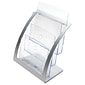 Defelcto Three-Tier Contemporary Magazine Holder, 11-1/4w x 6-15/16d x 13-5/16h, Silver (DEF693745)