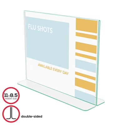 Defelcto Superior Image Document Holder, 8.5 x 11, Vertical, Table Top, Clear Acrylic (DEF5991890)