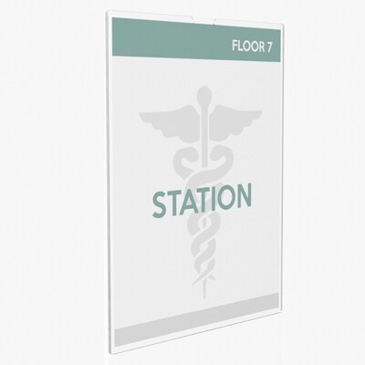 Deflecto Superior Image Document Holder, 8.5" x 11", Vertical, Wall Mounted, Clear Plastic (DEF588601)