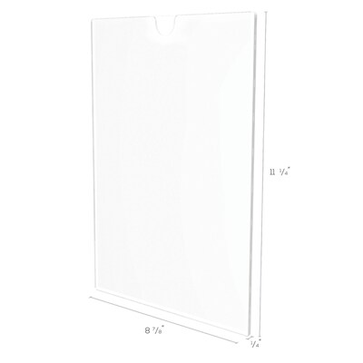 Deflect-O Superior Image Cubicle Sign Holder, 8.5" x 11", Clear Plastic (DEF588601)