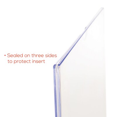 Deflect-O Superior Image Cubicle Sign Holder, 8.5" x 11", Clear Plastic (DEF588601)