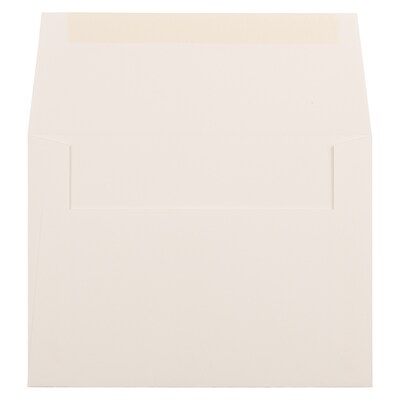 JAM Paper A6 Strathmore Invitation Envelopes, 4.75 x 6.5, Natural White Wove, 50/Pack (30243I)