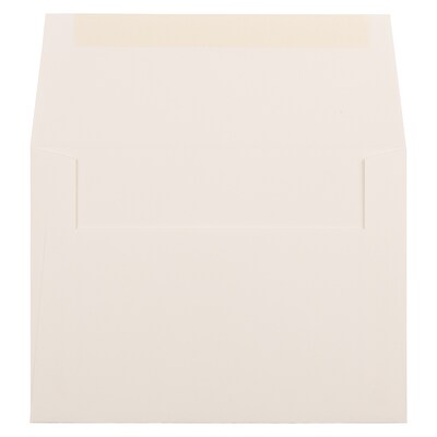 JAM Paper A6 Strathmore Invitation Envelopes, 4.75 x 6.5, Natural White Wove, 50/Pack (30243I)