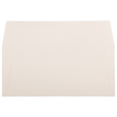 JAM Paper Strathmore Open End #10 Business Envelope, 4 1/8" x 9 1/2", Natural White Wove, 500/Pack (34992H)