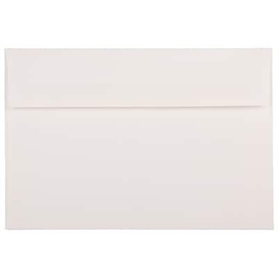 JAM Paper A8 Strathmore Invitation Envelopes, 5.5 x 8.125, Bright White Linen, 25/Pack (40934)