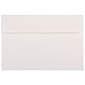 JAM Paper A8 Strathmore Invitation Envelopes, 5.5 x 8.125, Bright White Linen, 50/Pack (40934I)