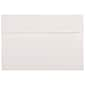 JAM Paper A8 Strathmore Invitation Envelopes, 5.5 x 8.125, Bright White Linen, 25/Pack (40934)