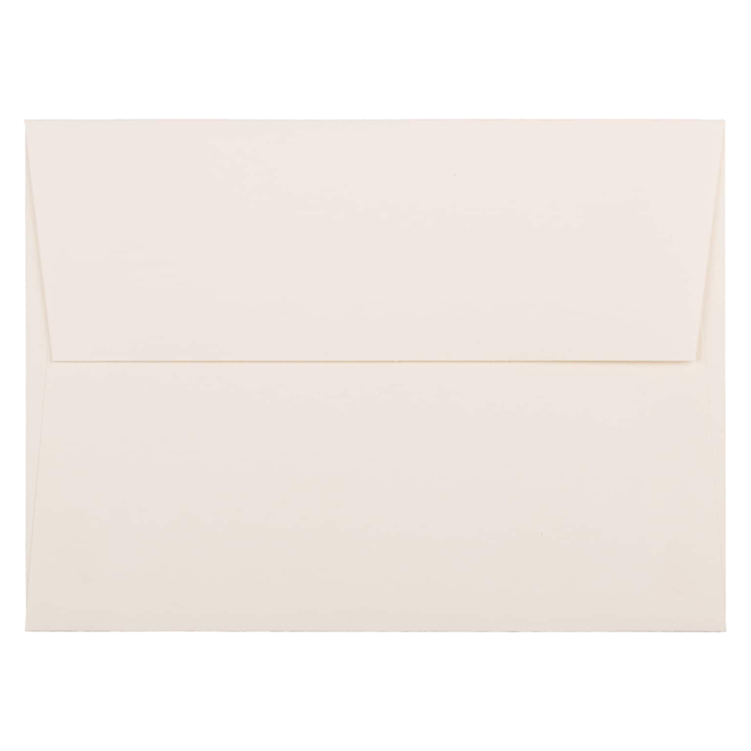 JAM Paper® A7 Strathmore Invitation Envelopes, 5.25 x 7.25, Natural White Wove, 25/Pack (44507)