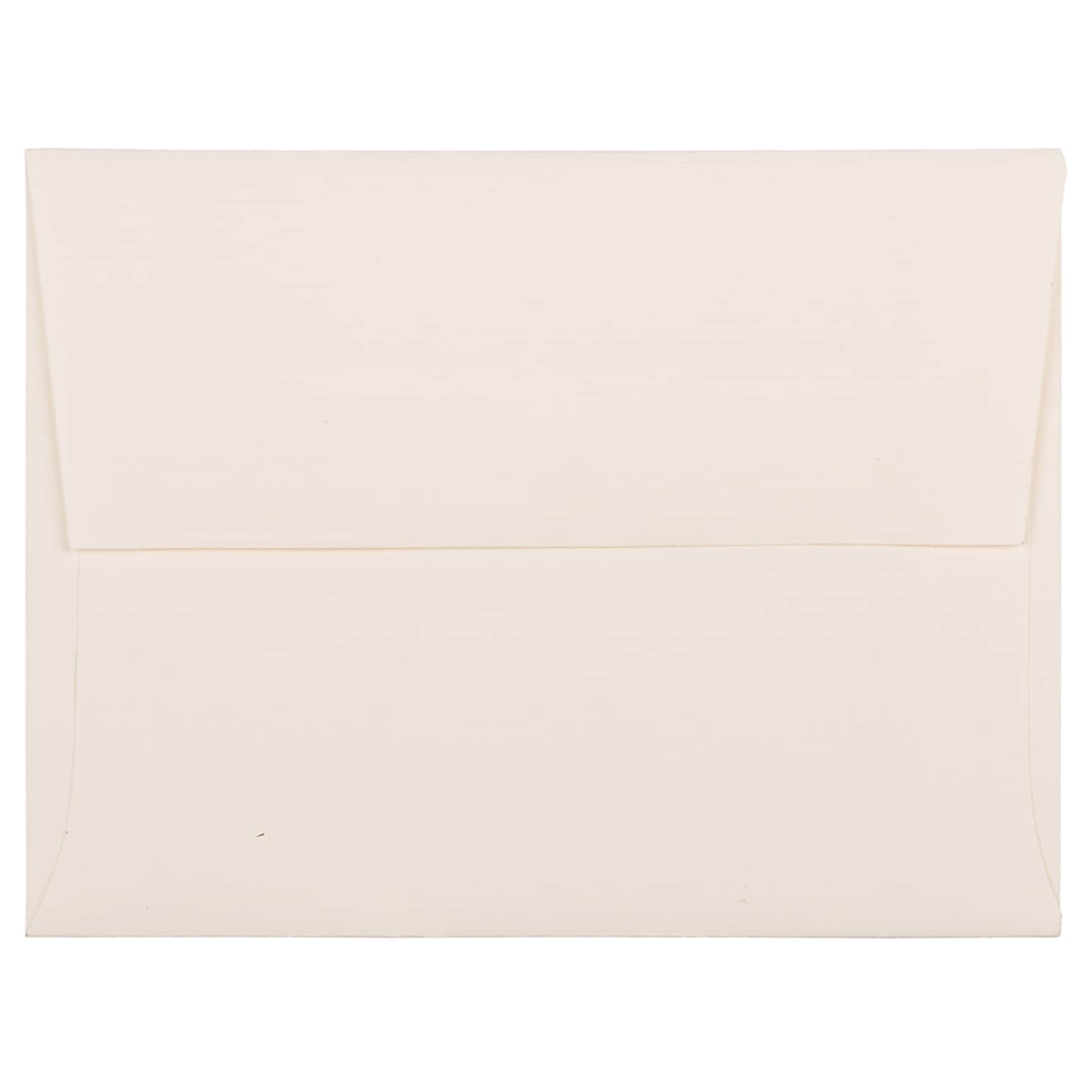JAM Paper® A2 Strathmore Invitation Envelopes, 4.375 x 5.75, Natural White Pinstripe, 25/Pack (50170)