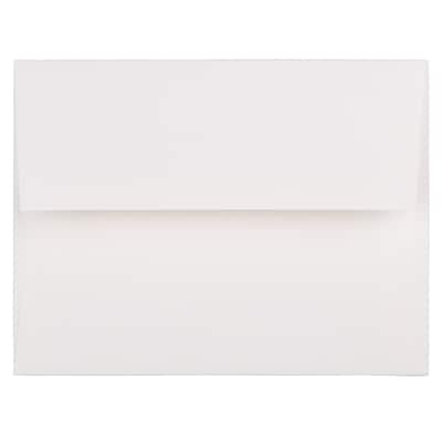 JAM Paper A2 Strathmore Invitation Envelopes, 4.375 x 5.75, Bright White Linen, 25/Pack (66670)