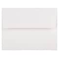 JAM Paper® A2 Strathmore Invitation Envelopes, 4.375 x 5.75, Bright White Linen, Bulk 1000/Carton (6