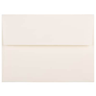 JAM Paper A6 Strathmore Invitation Envelopes, 4.75 x 6.5, Natural White Linen, 25/Pack (74083)