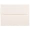 JAM Paper A6 Strathmore Invitation Envelopes, 4.75 x 6.5, Natural White Linen, 50/Pack (74083I)