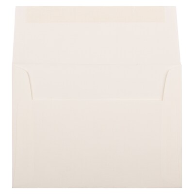 JAM Paper A6 Strathmore Invitation Envelopes, 4.75 x 6.5, Natural White Linen, 25/Pack (74083)