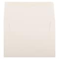 JAM Paper A6 Strathmore Invitation Envelopes, 4.75 x 6.5, Natural White Linen, 50/Pack (74083I)