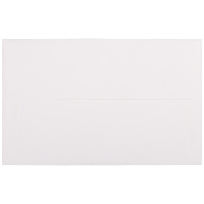 JAM Paper A10 Strathmore Invitation Envelopes, 6 x 9.5, Bright White Laid, 25/Pack (88154)