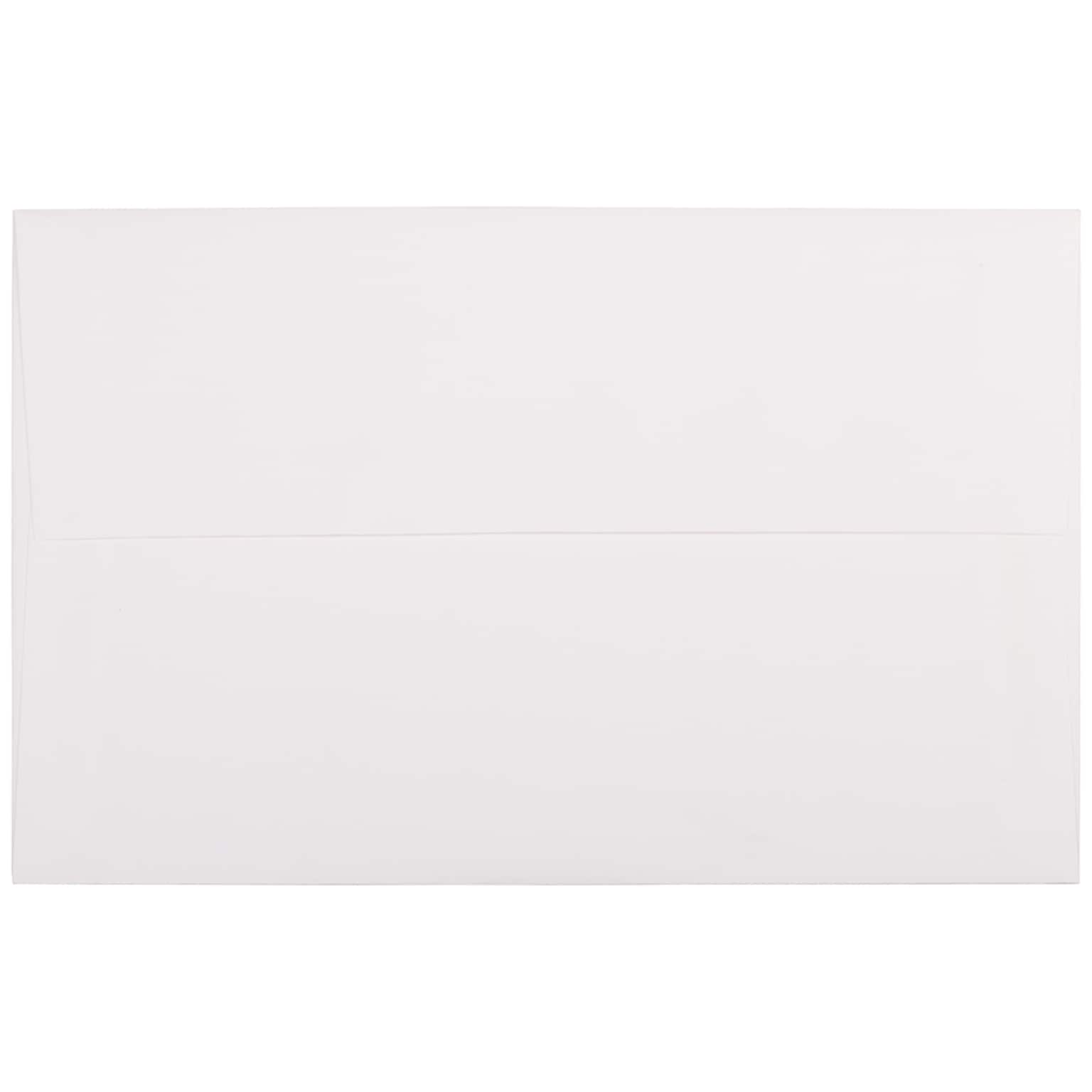 JAM Paper A10 Strathmore Invitation Envelopes, 6 x 9.5, Bright White Laid, 25/Pack (88154)