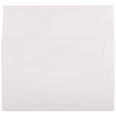 JAM Paper A10 Strathmore Invitation Envelopes, 6 x 9.5, Bright White Laid, 25/Pack (88154)
