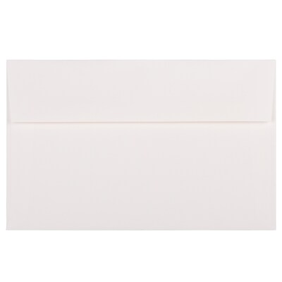 JAM Paper A10 Strathmore Invitation Envelopes, 6 x 9.5, Bright White Linen, 50/Pack (93453I)