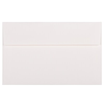 JAM Paper A10 Strathmore Invitation Envelopes, 6 x 9.5, Bright White Linen, 25/Pack (93453)