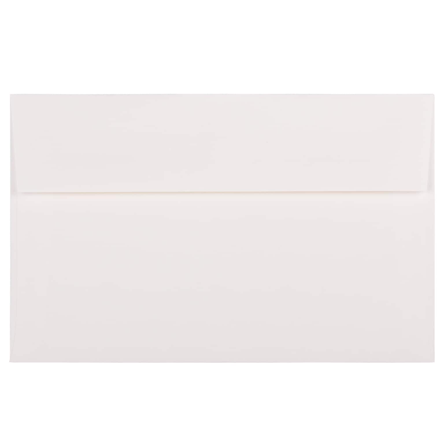JAM Paper A10 Strathmore Invitation Envelopes, 6 x 9.5, Bright White Linen, 25/Pack (93453)