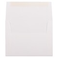 JAM Paper A2 Strathmore Invitation Envelopes, 4.375 x 5.75, Bright White Laid, 25/Pack (99118)