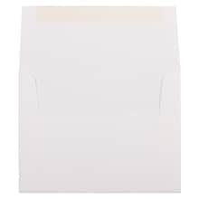 JAM Paper A2 Strathmore Invitation Envelopes, 4.375 x 5.75, Bright White Laid, Bulk 250/Box (99118H)