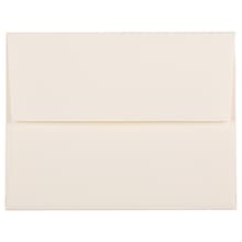 JAM Paper A2 Strathmore Invitation Envelopes, 4.375 x 5.75, Natural White Linen, 25/Pack (99761)