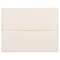 JAM Paper A2 Strathmore Invitation Envelopes, 4.375 x 5.75, Natural White Linen, 50/Pack (99761I)