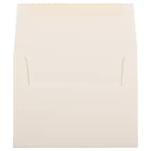 JAM Paper A2 Strathmore Invitation Envelopes, 4.375 x 5.75, Natural White Linen, 25/Pack (99761)