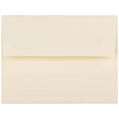JAM Paper® A2 Strathmore Invitation Envelopes, 4.375 x 5.75, Ivory Laid, 50/Pack (191158I)
