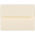 JAM Paper® A2 Strathmore Invitation Envelopes, 4.375 x 5.75, Ivory Laid, Bulk 250/Box (191158H)