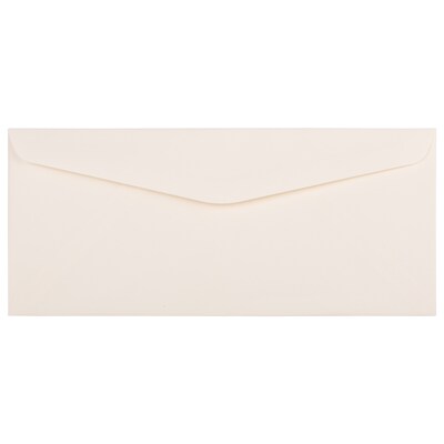 JAM Paper® #10 Business Strathmore Envelopes, 4.125 x 9.5, Natural White Linen, Bulk 1000/Carton (191170B)