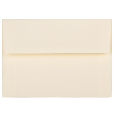 JAM Paper® A6 Strathmore Invitation Envelopes, 4.75 x 6.5, Ivory Laid, 25/Pack (191181)