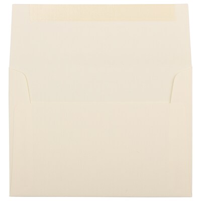 JAM Paper® A6 Strathmore Invitation Envelopes, 4.75 x 6.5, Ivory Laid, 50/Pack (191181I)