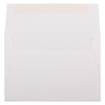 JAM Paper A7 Strathmore Invitation Envelopes, 5.25 x 7.25, Bright White Linen, Bulk 250/Box (191189H